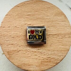 I ❤️ MY DAD Italian Charm Bracelet Link
